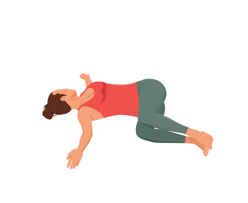 Lower back rotational stretches